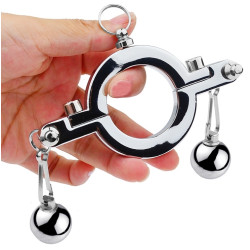 MenSteel Ballstretcher en métal avec 4 Boules Hanger M 34mm - Poids 300g